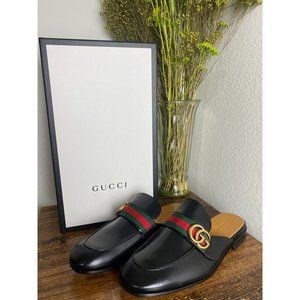 Gucci Black Men’s Gg Mules/Slides Size: US 6.5 Reg